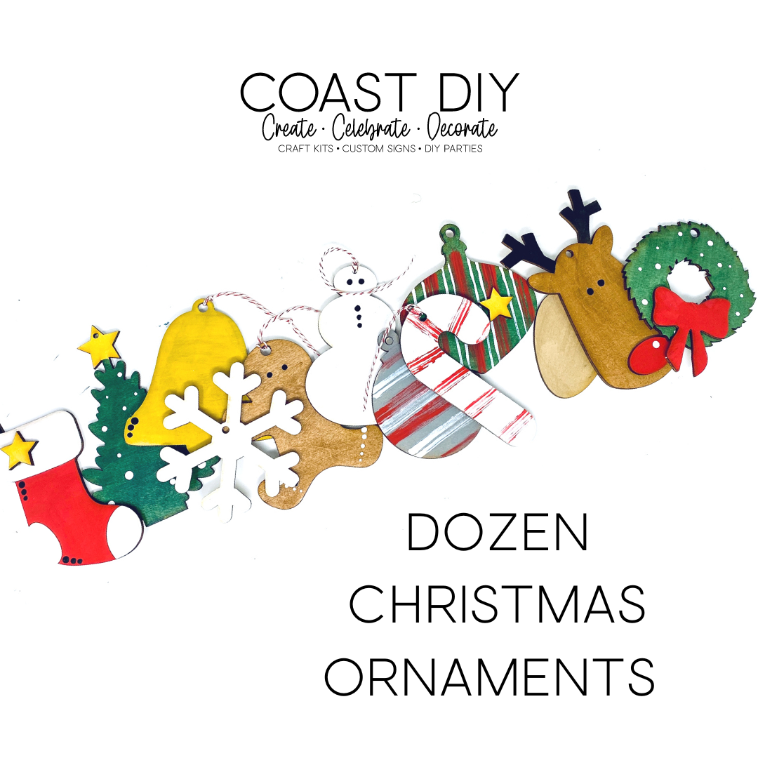 Dozen Christmas Ornaments