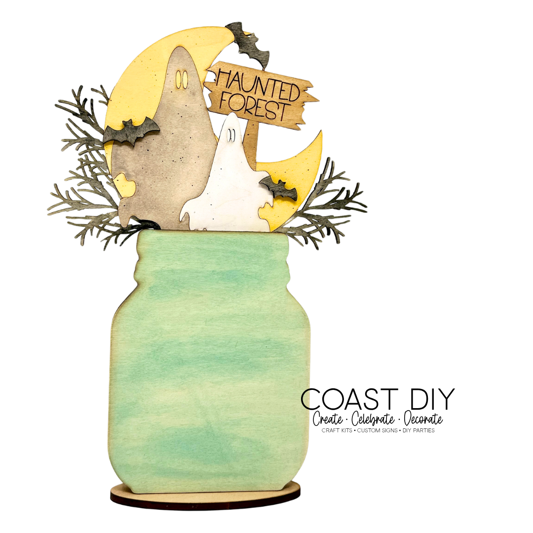 Interchangeable Mason Jar 18" Round Sign OR Shelf Sitter Craft Kit