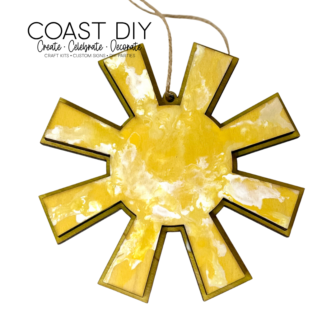Faux Stained Glass Sun
