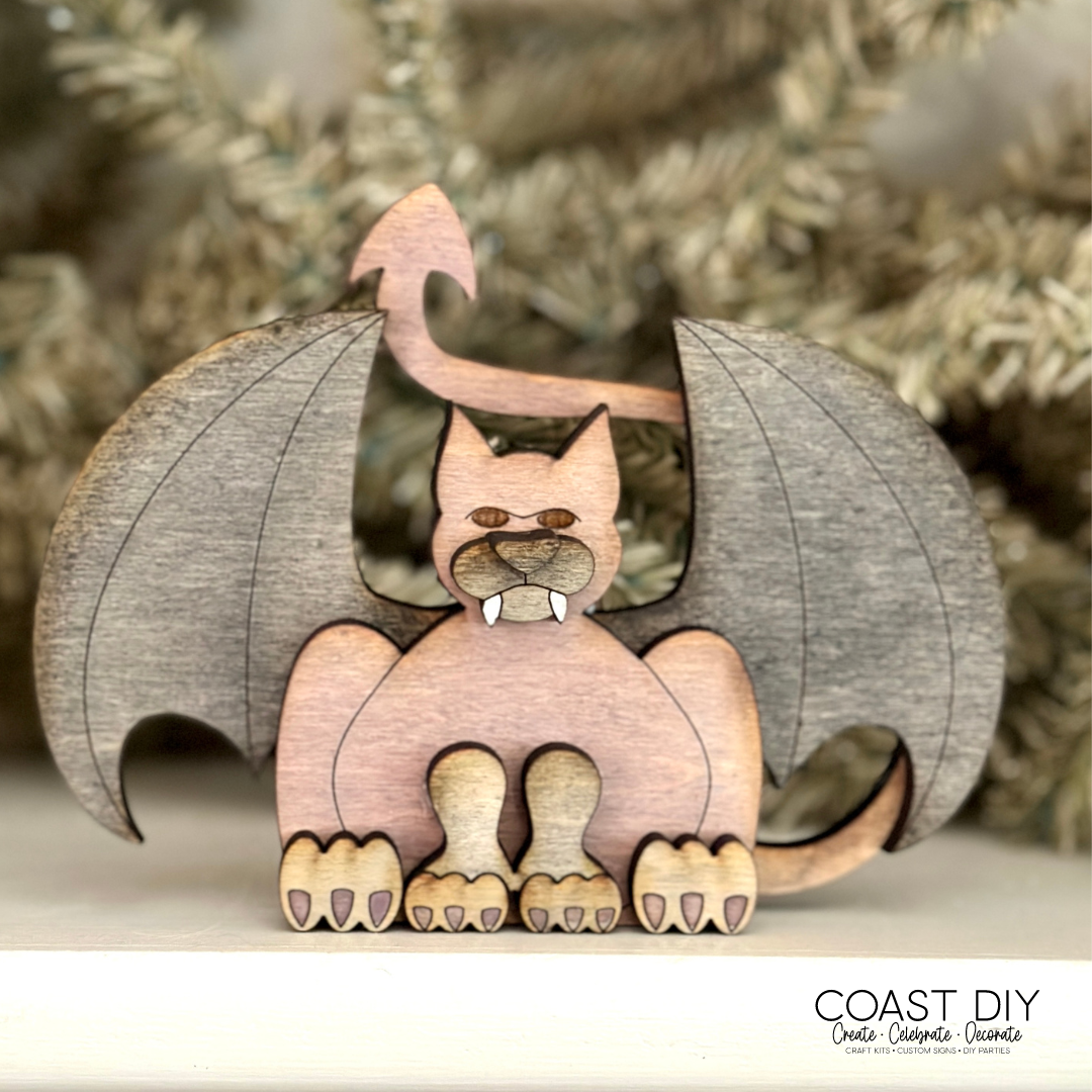 Trio of Gargoyles with stain