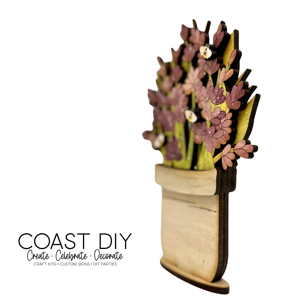 Lavender Crock Shelf Sitter