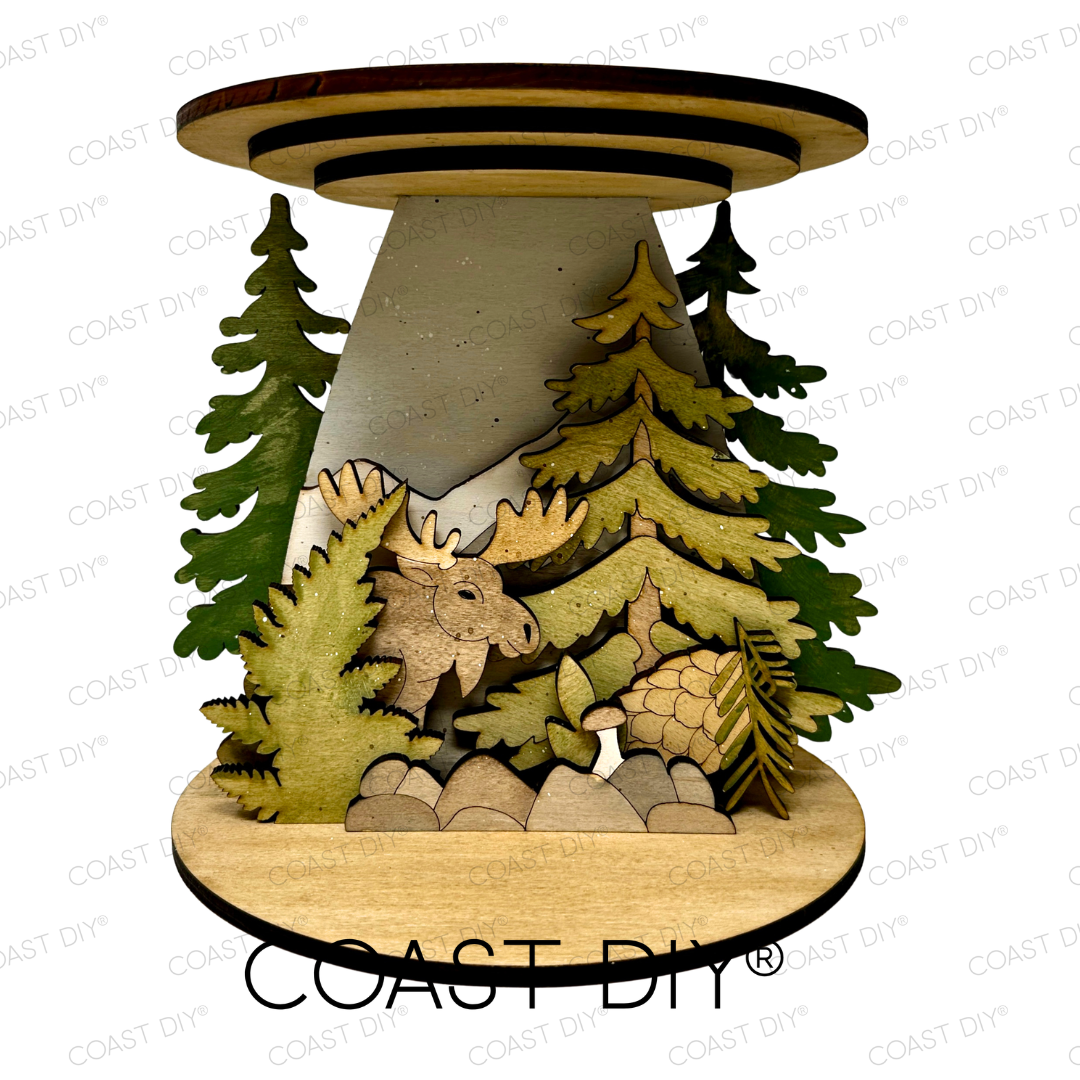 Pacific Northwest PNW Candle Holder