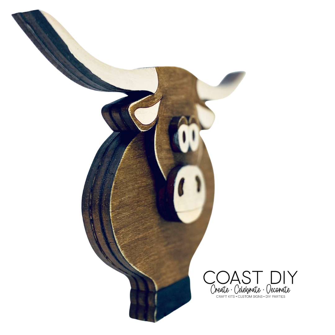 Longhorn Cow Craft Kit