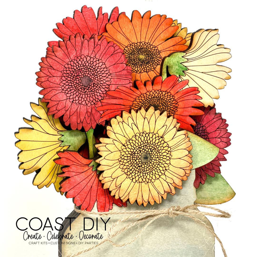 Gerbera Daisy Mason Jar