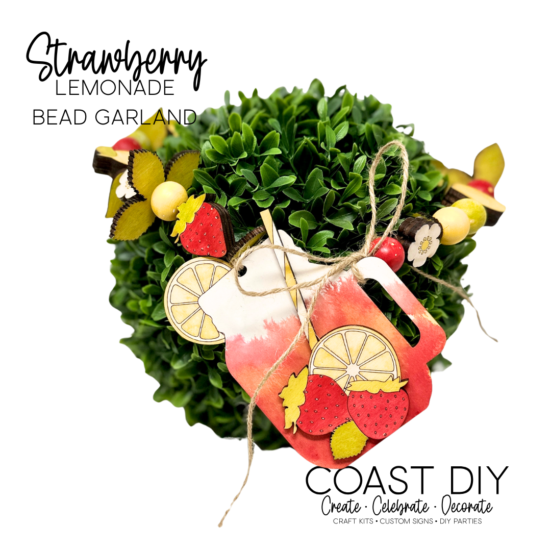 Strawberry Lemonade Bead Garland