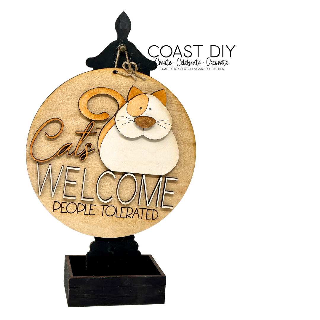 Cats Welcome Sign Craft Kit