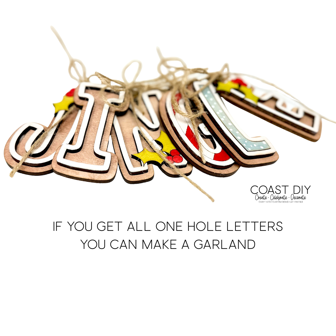 Gingerbread Letter Ornaments Craft Kit