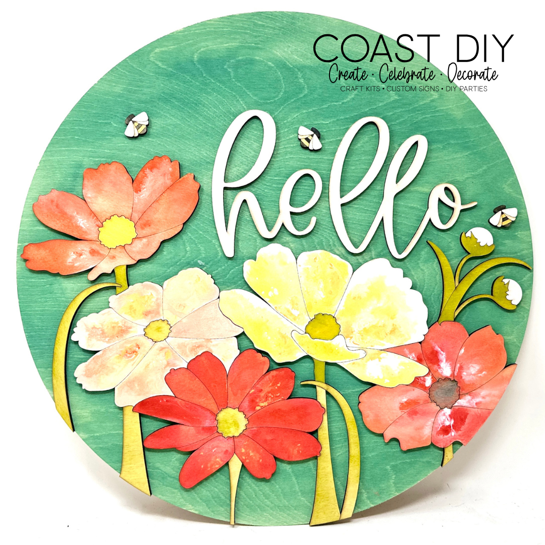 Cosmos Hello Round Sign