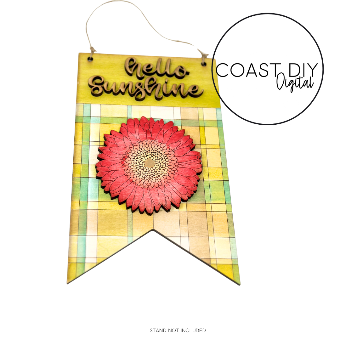 Plaid Mini Signs - Strawberry and Daisy