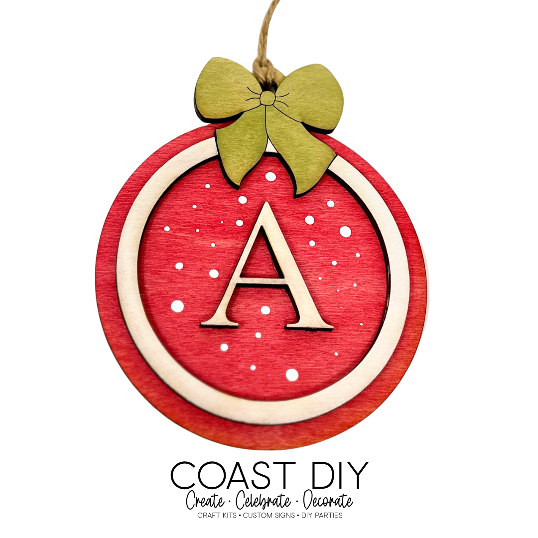 Monogram Bow Ornaments