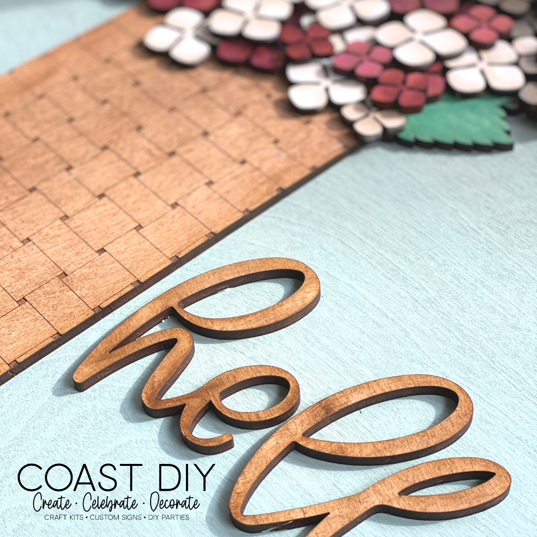 Flower Basket Hello Doorhanger Craft Kit