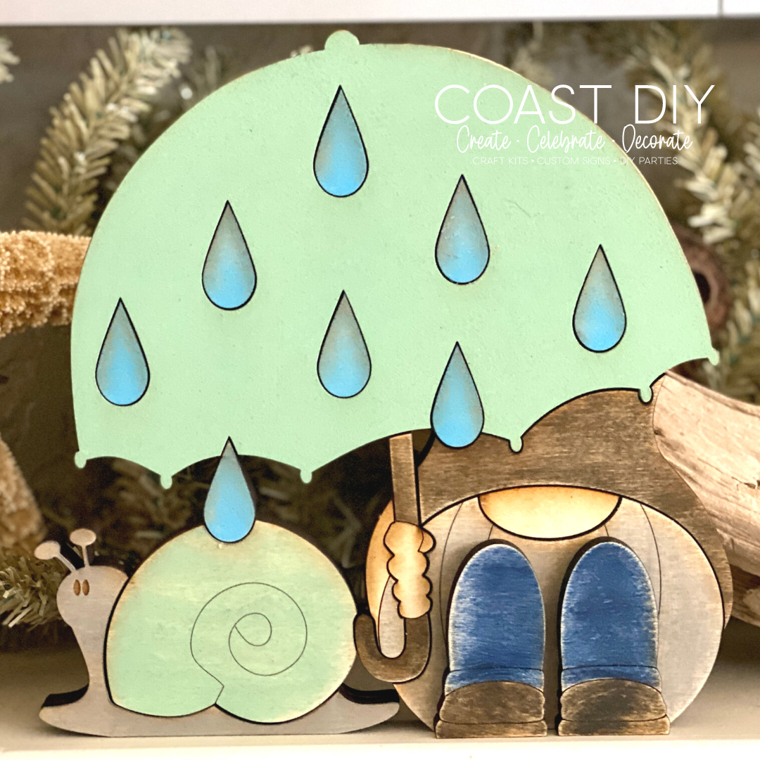 Umbrella Gnome with Snail Craft Kit