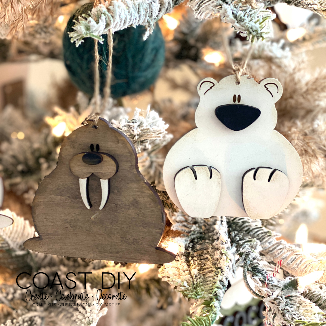 Arctic Land Animal Ornaments