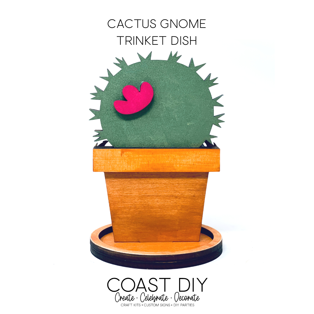Cactus Gnome Trinket Dish Craft Kit
