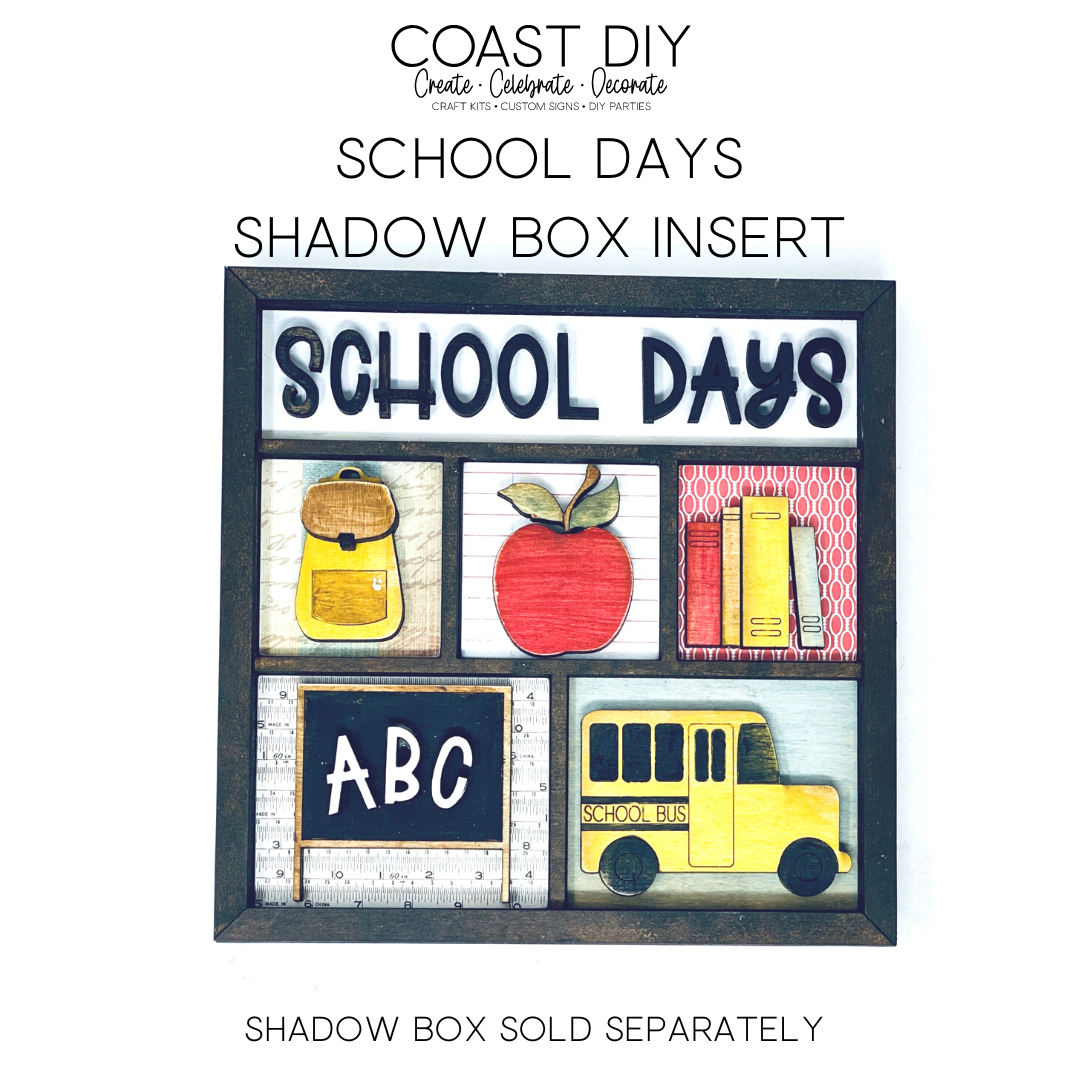 ShadowBox Insert: School Days