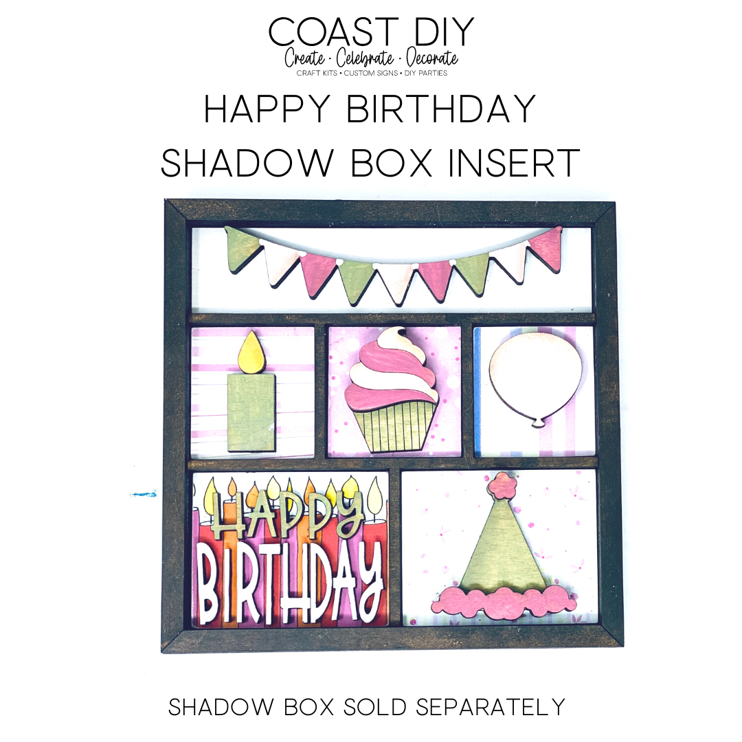 ShadowBox Insert: Happy Birthday