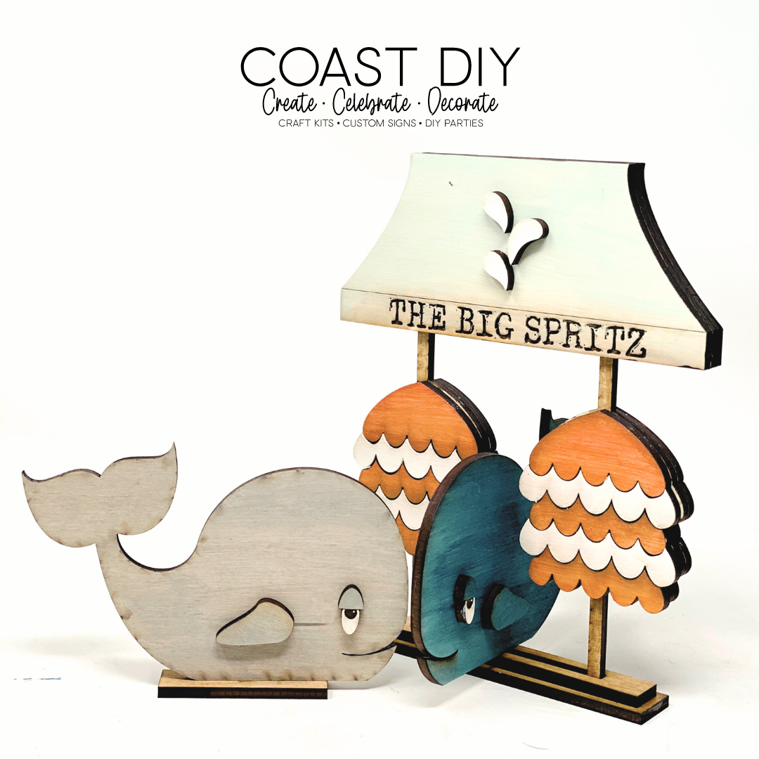 Seaside Village Big Spritz Whale Wash