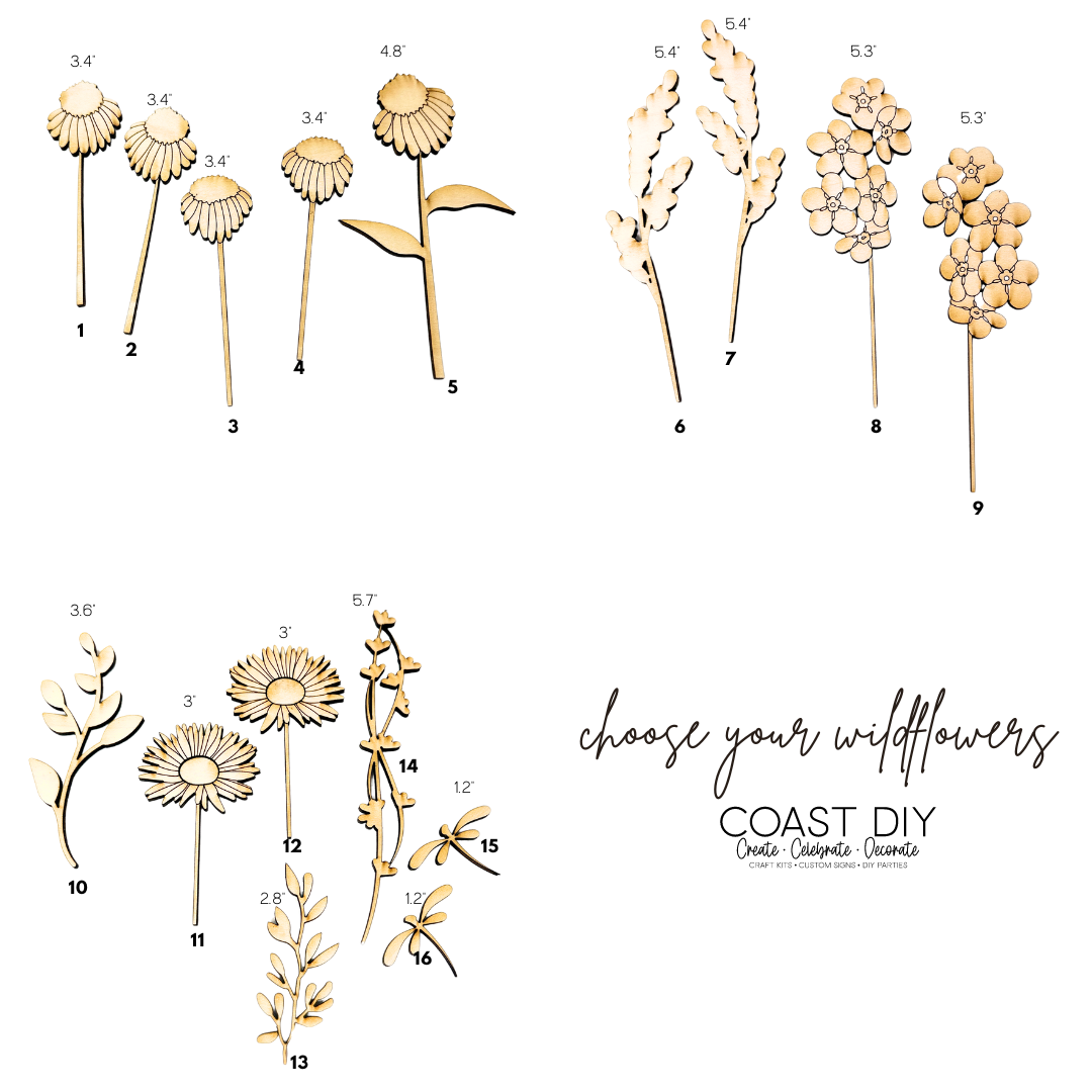 Custom Wildflower Mason Jar Craft Kit (Read Description)