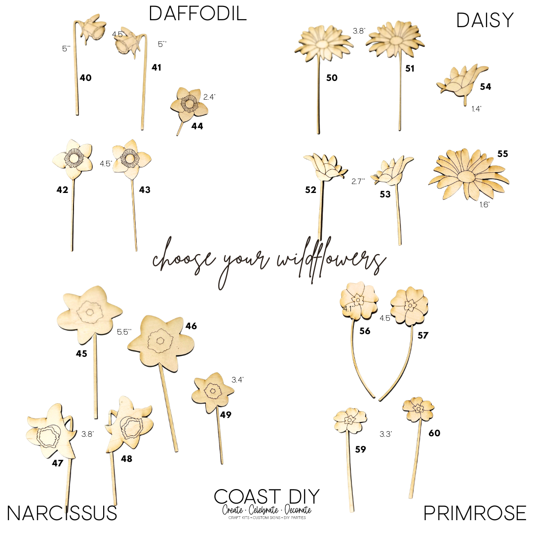 Custom Wildflower Mason Jar Craft Kit (Read Description)