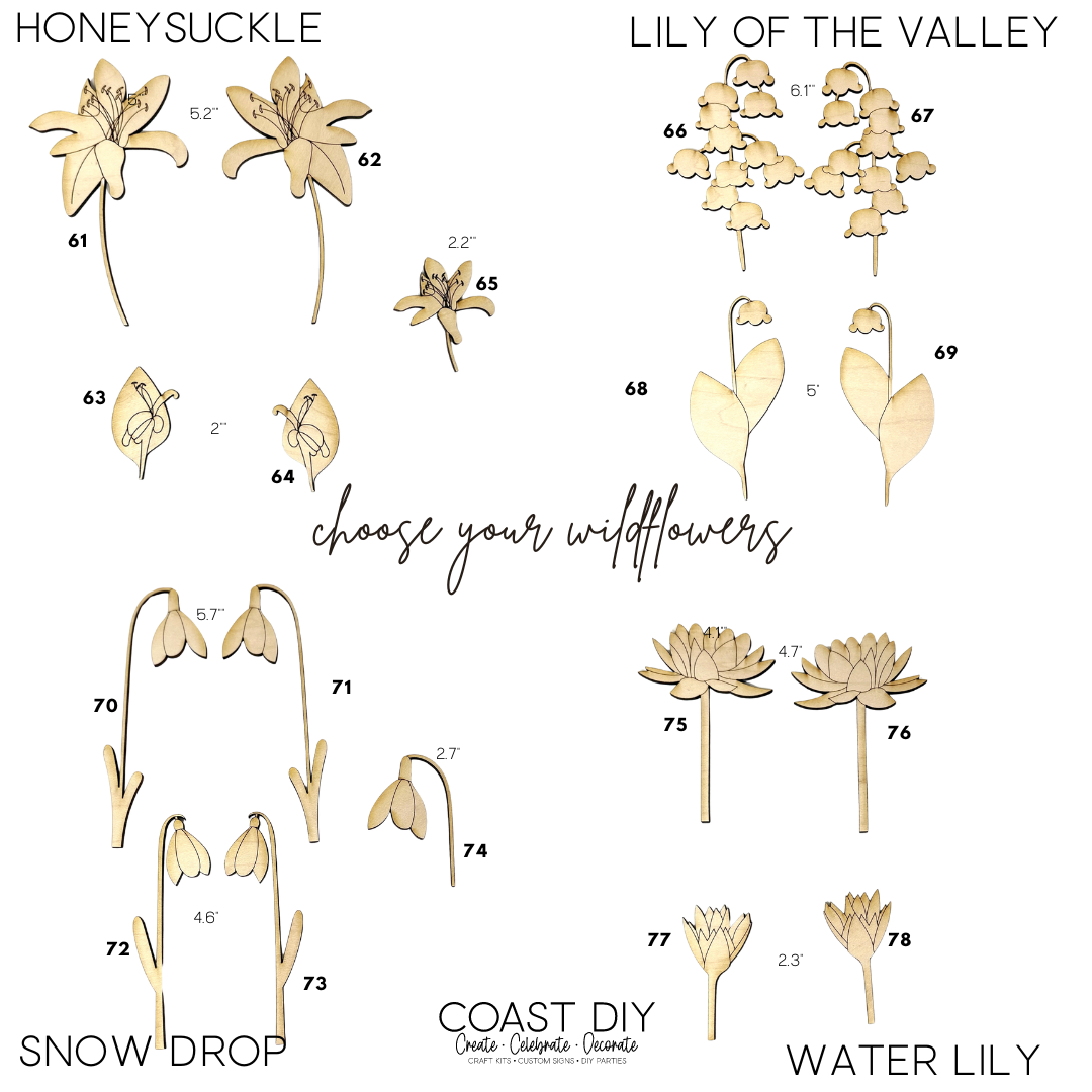 Custom Wildflower Mason Jar Craft Kit (Read Description)