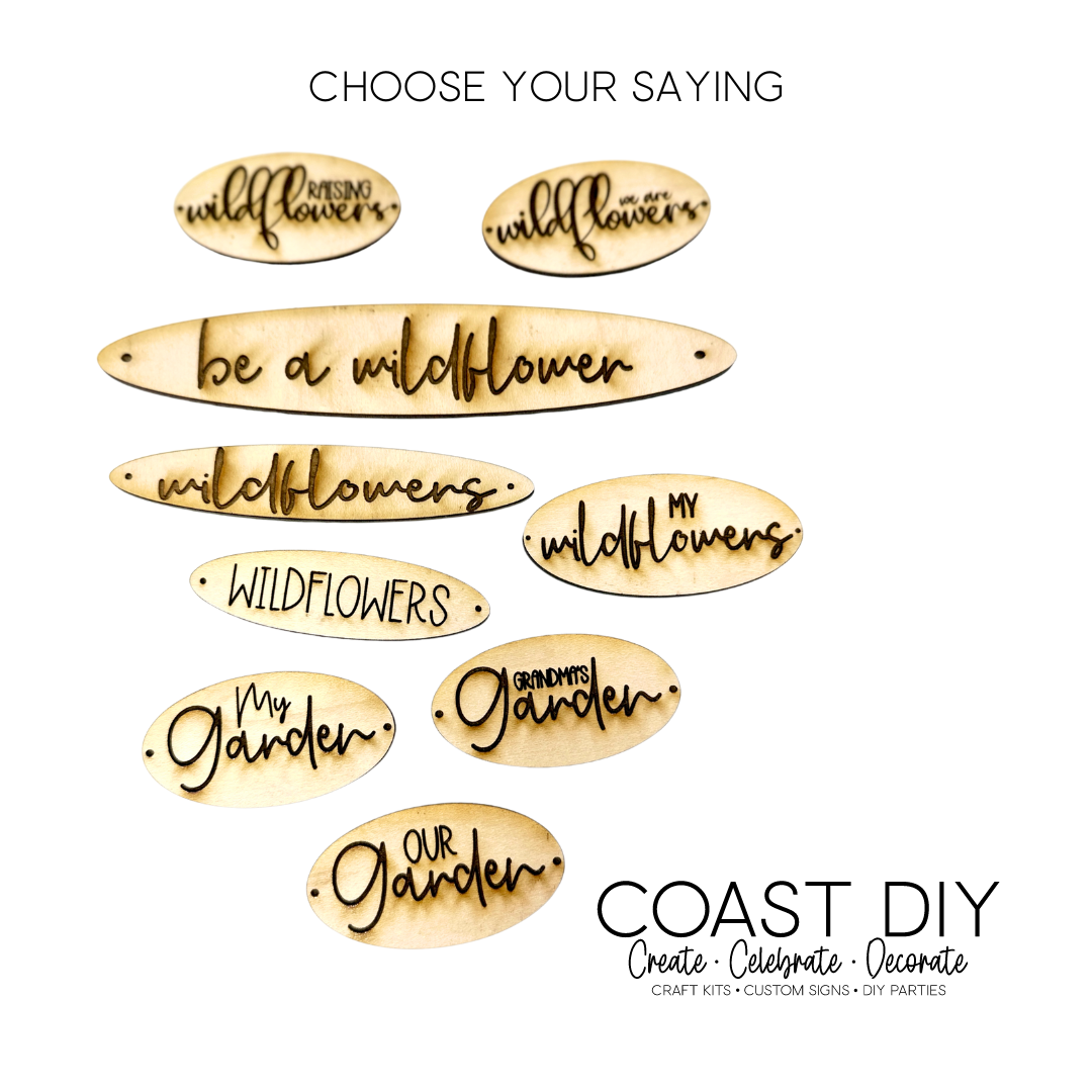 Custom Wildflower Mason Jar Craft Kit (Read Description)