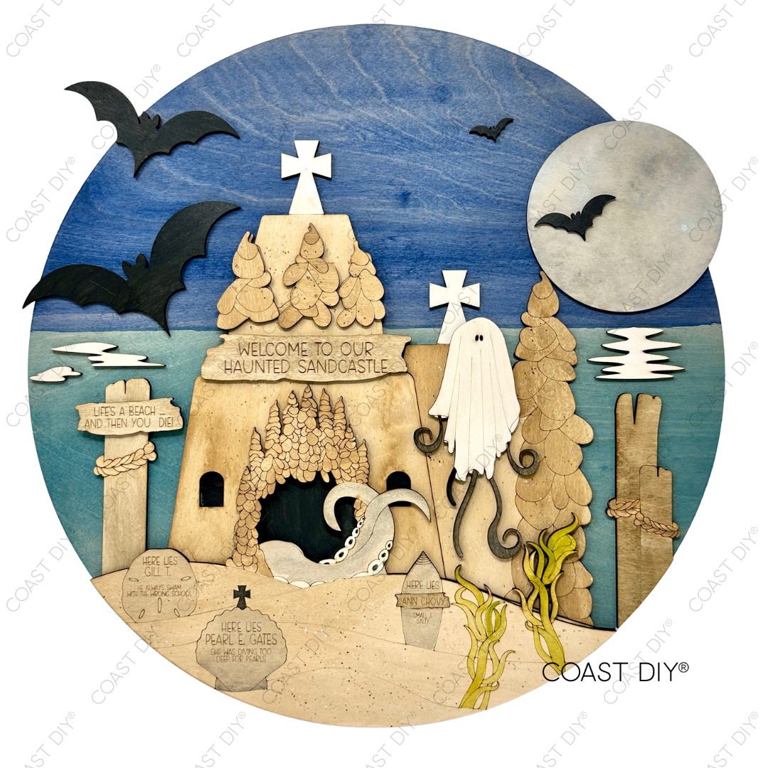 Haunted Sand Castle Doorhanger DIY Craft Kit