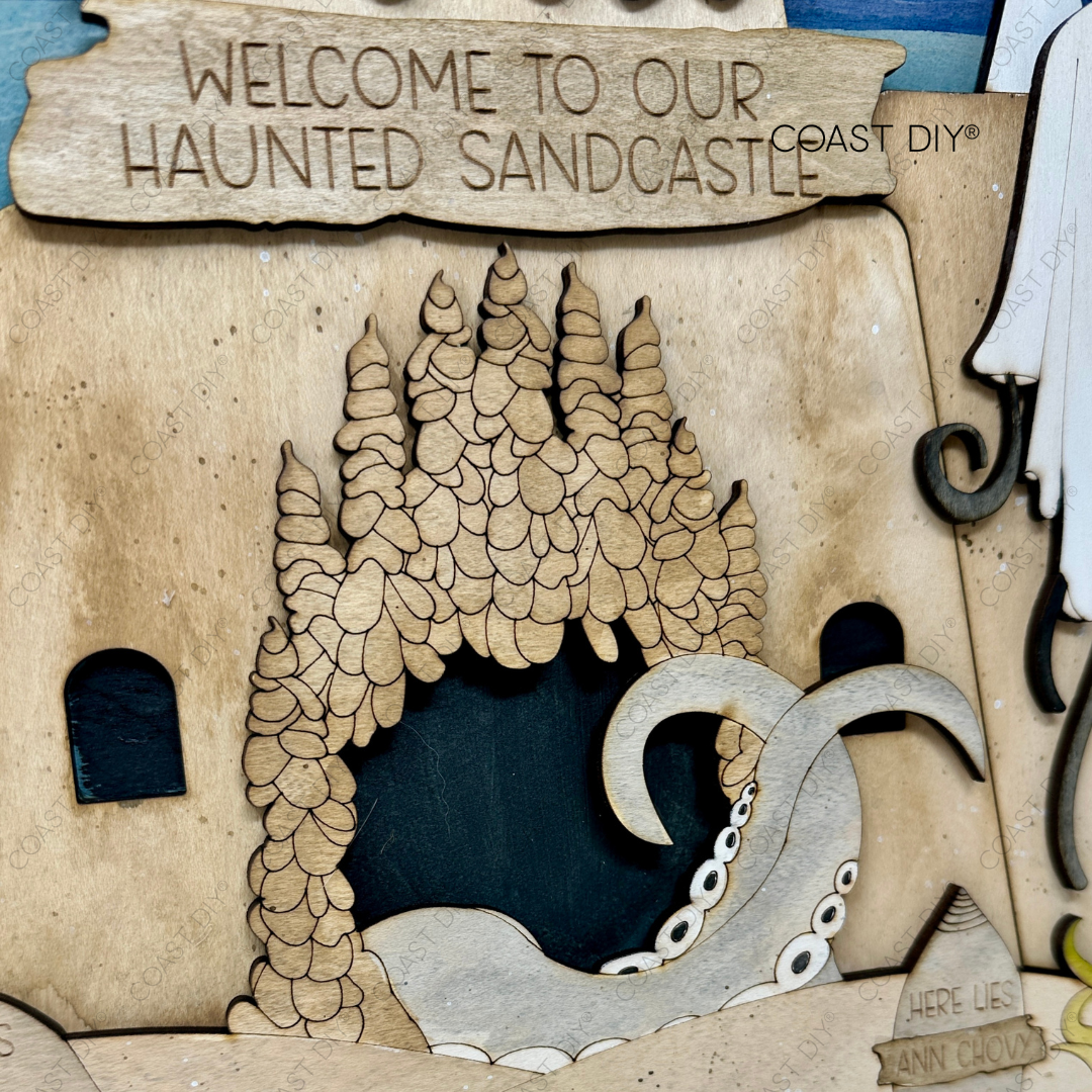 Haunted Sand Castle Doorhanger DIY Craft Kit