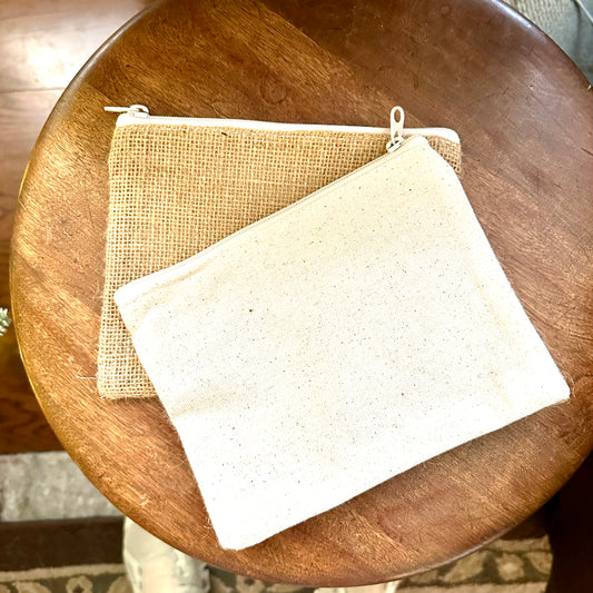 Small Canvas and burlap bag