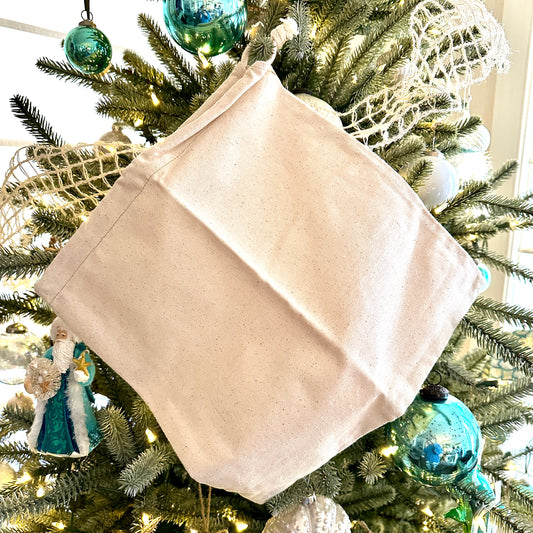 Medium Canvas Pull String Bag