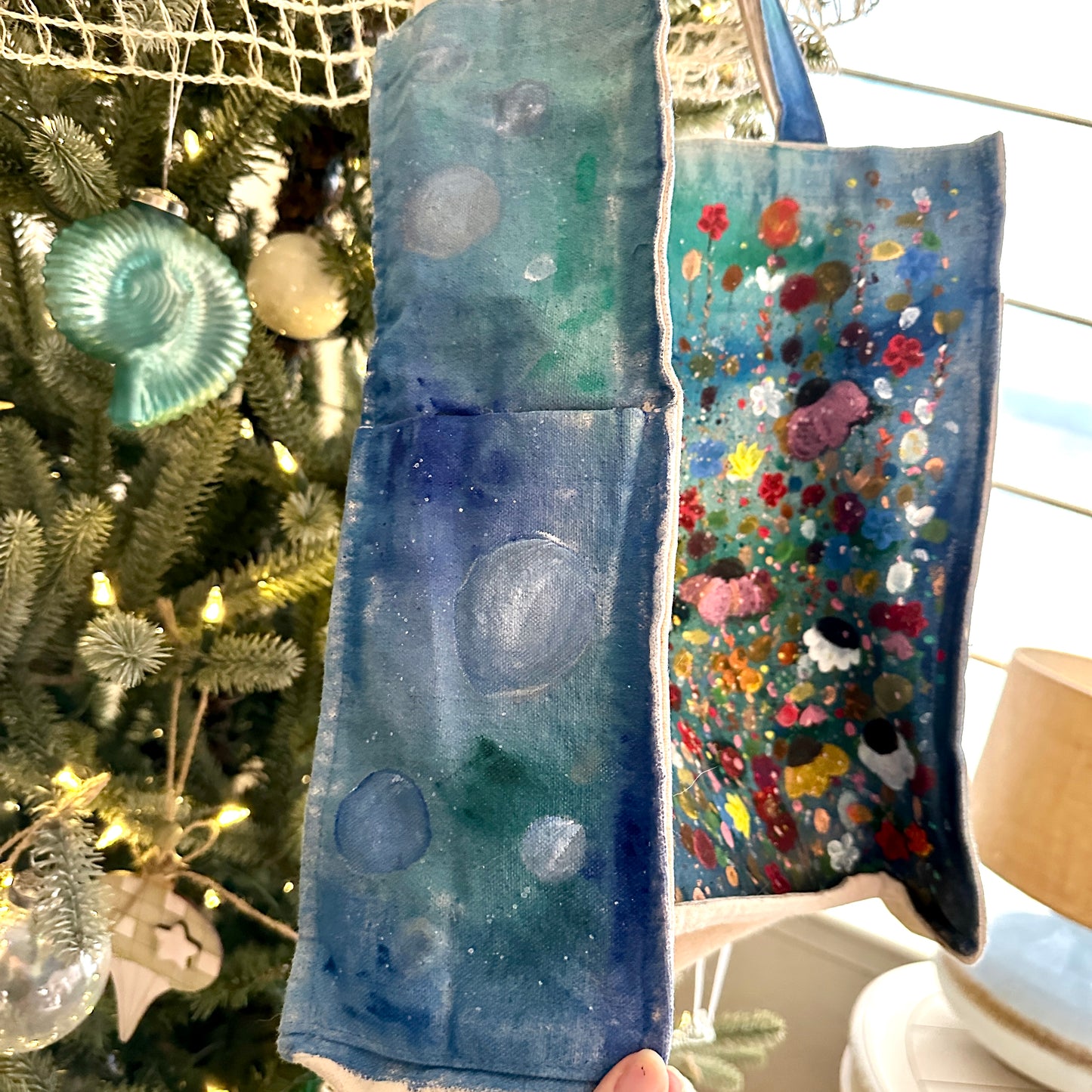 Medium Canvas Pull String Bag