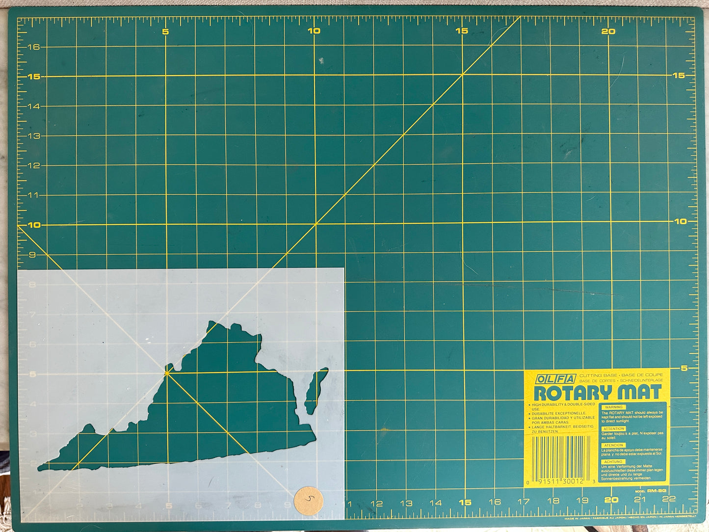 Small Virginia Stencil - used