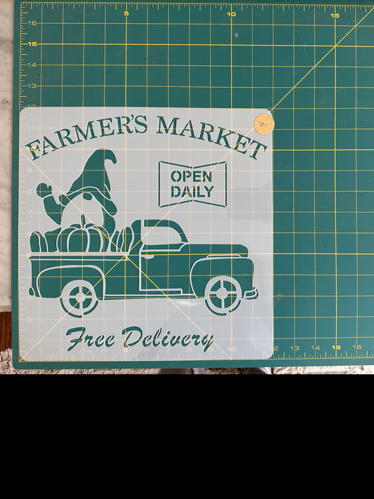 Farmer's Market truck stencil - New