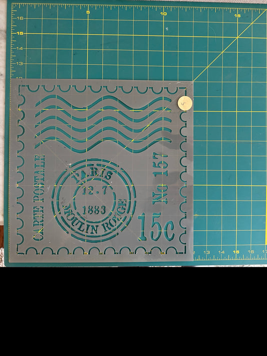 Stamp Paris stencil - Used