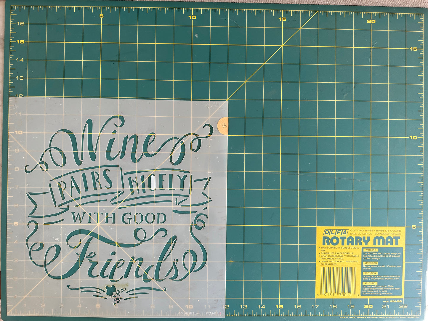 Wine pairs nicely with good friends - Used