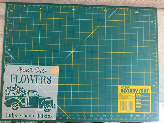 Fresh cut Flowers Stencil - New