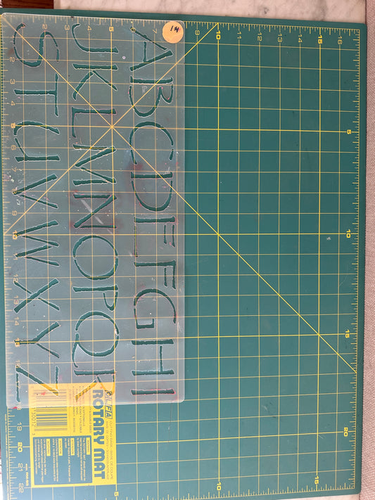 Letter Stencils - Papyrus similar font - Used