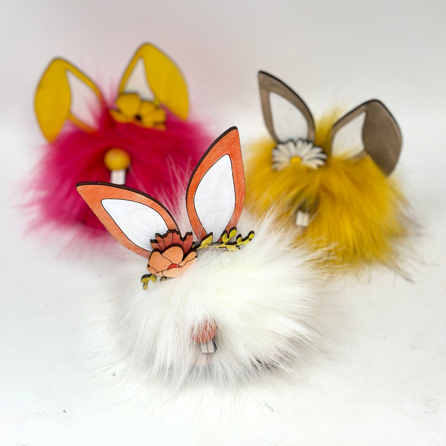 Wildflower Pom Bunny Trio