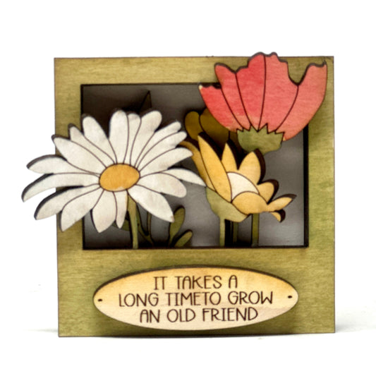 Mini Square Wildflower Dimensional Frame