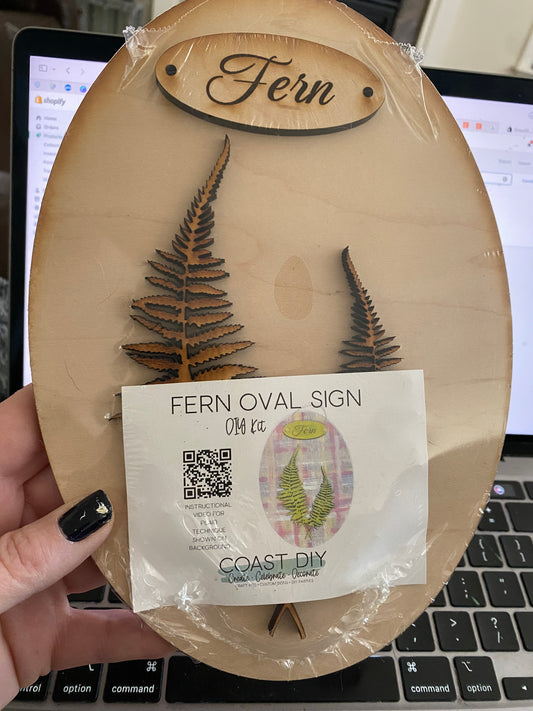 Oval Fern Sign