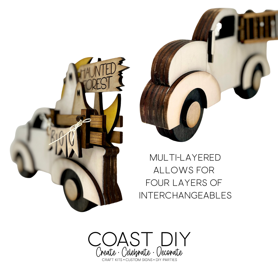 Interchangeable Vintage Truck Shelf Sitter