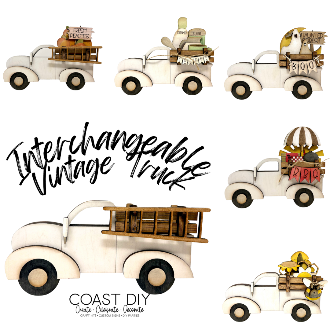 Interchangeable Vintage Truck Shelf Sitter