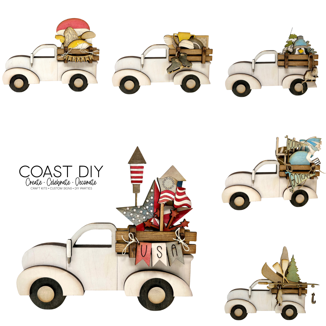 Interchangeable Vintage Truck Shelf Sitter