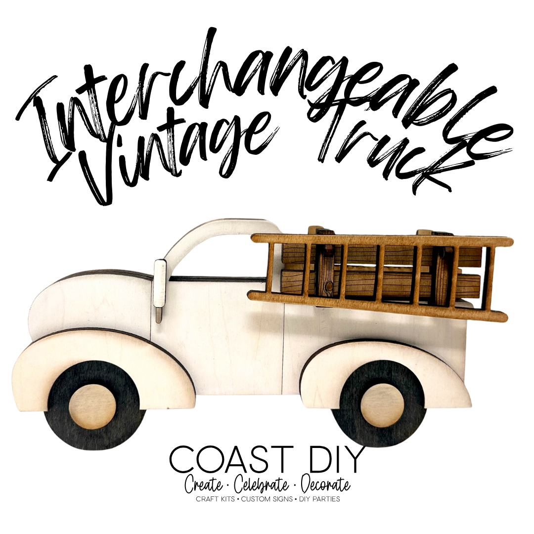 Interchangeable Vintage Truck Shelf Sitter