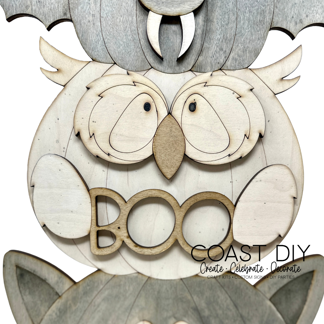 Witches Familiars Stacked Pumpkins DIY Craft Kit