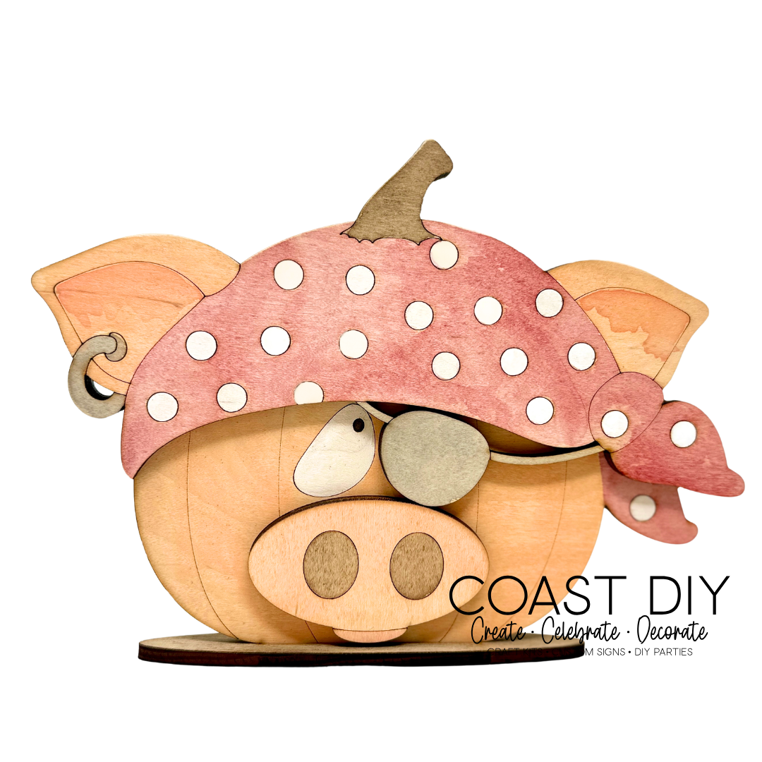 Pirate Piggy Pumpkin DIY Craft Kit