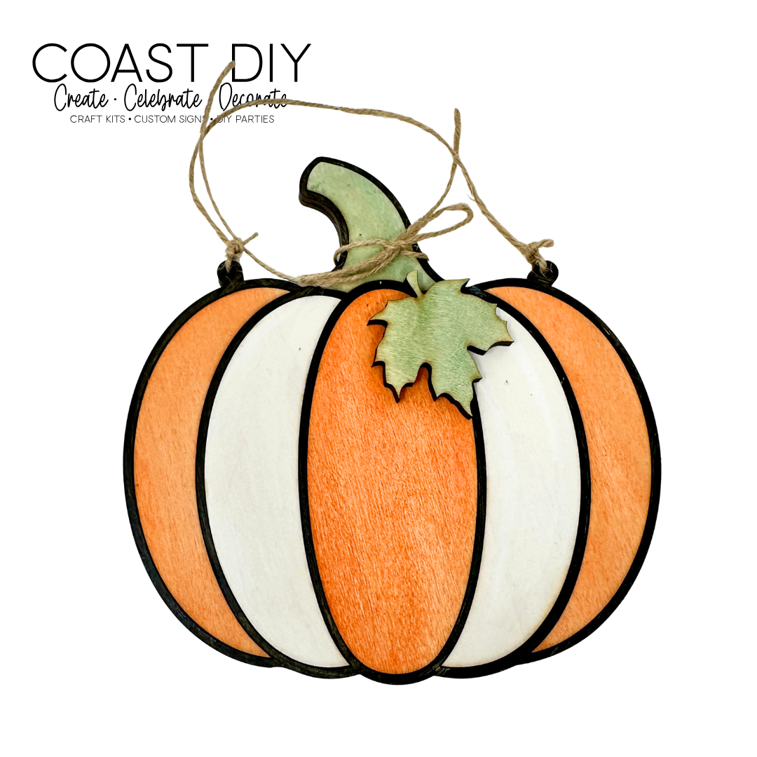 Striped layered pumpkin DIY Craft Kit