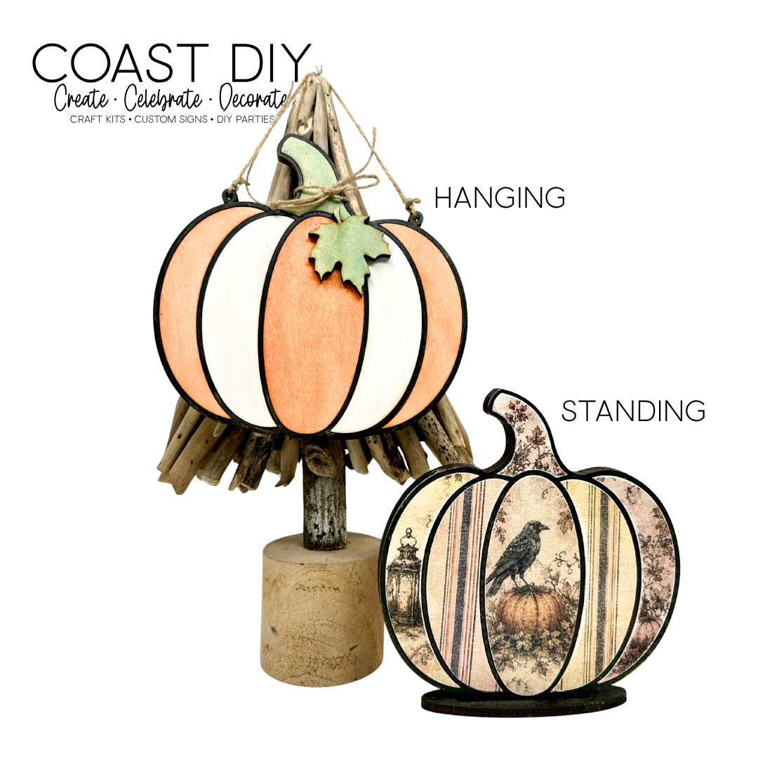 Striped layered pumpkin DIY Craft Kit