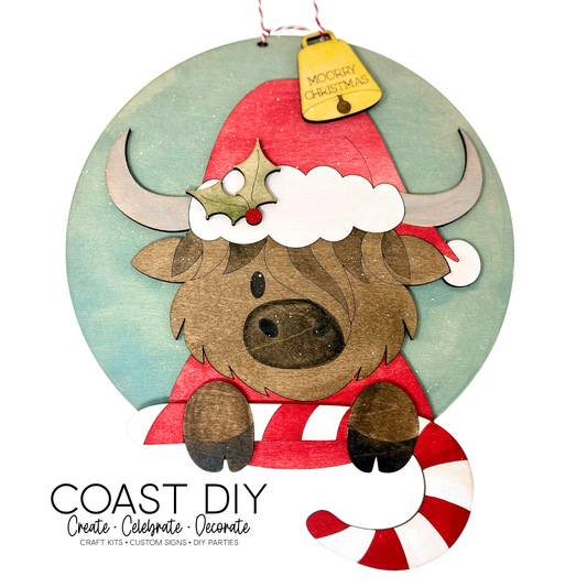 Moorry Christmas 9" Round Sign craft kit