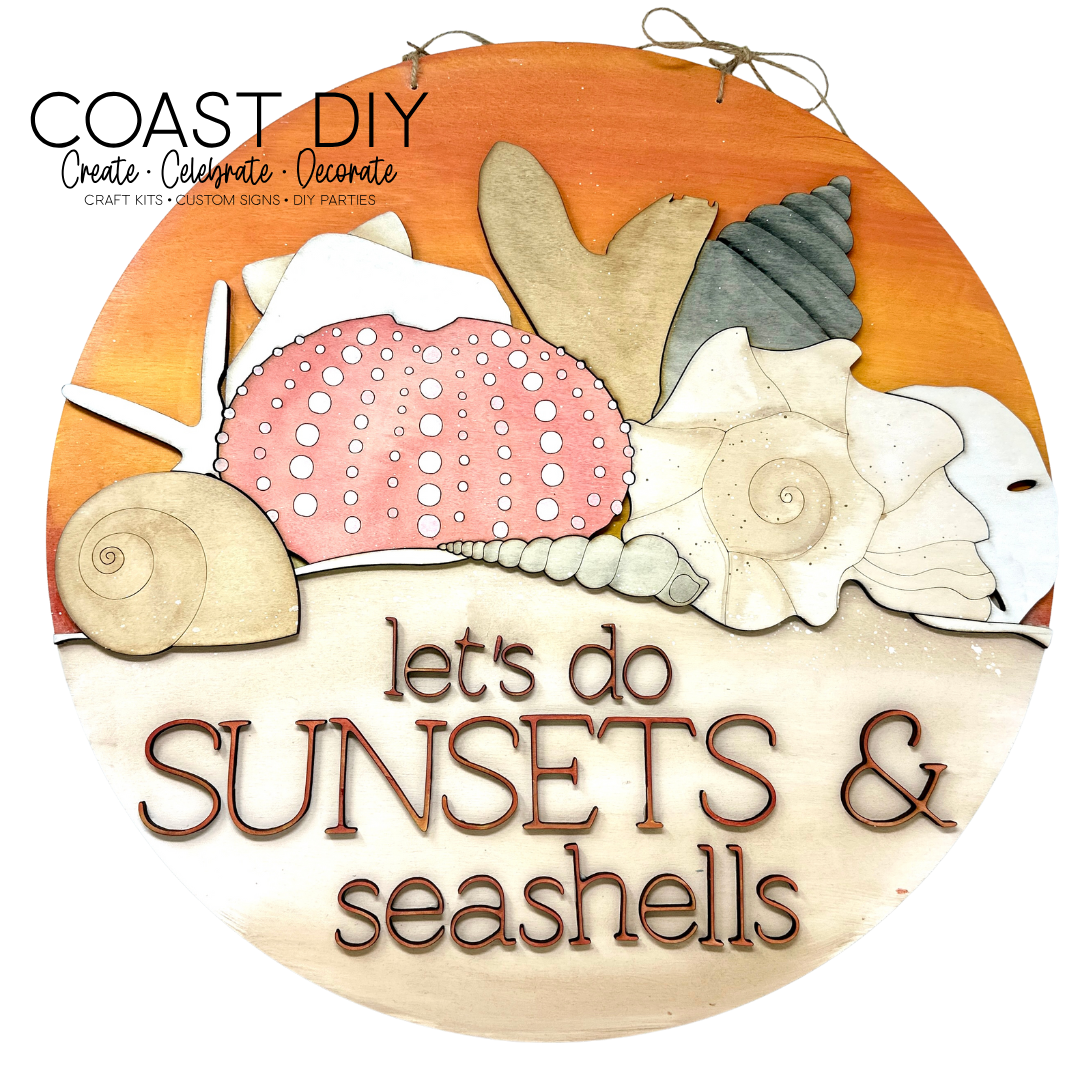 Sunsets and Seashells Doorhanger