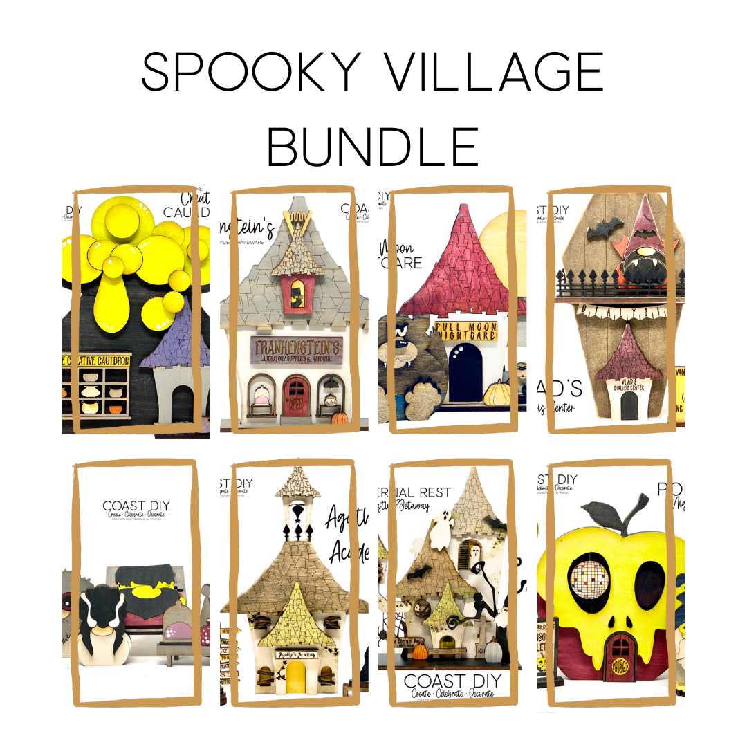 COMPLETE BUNDLE of the entire Spooky Village + Stain kit